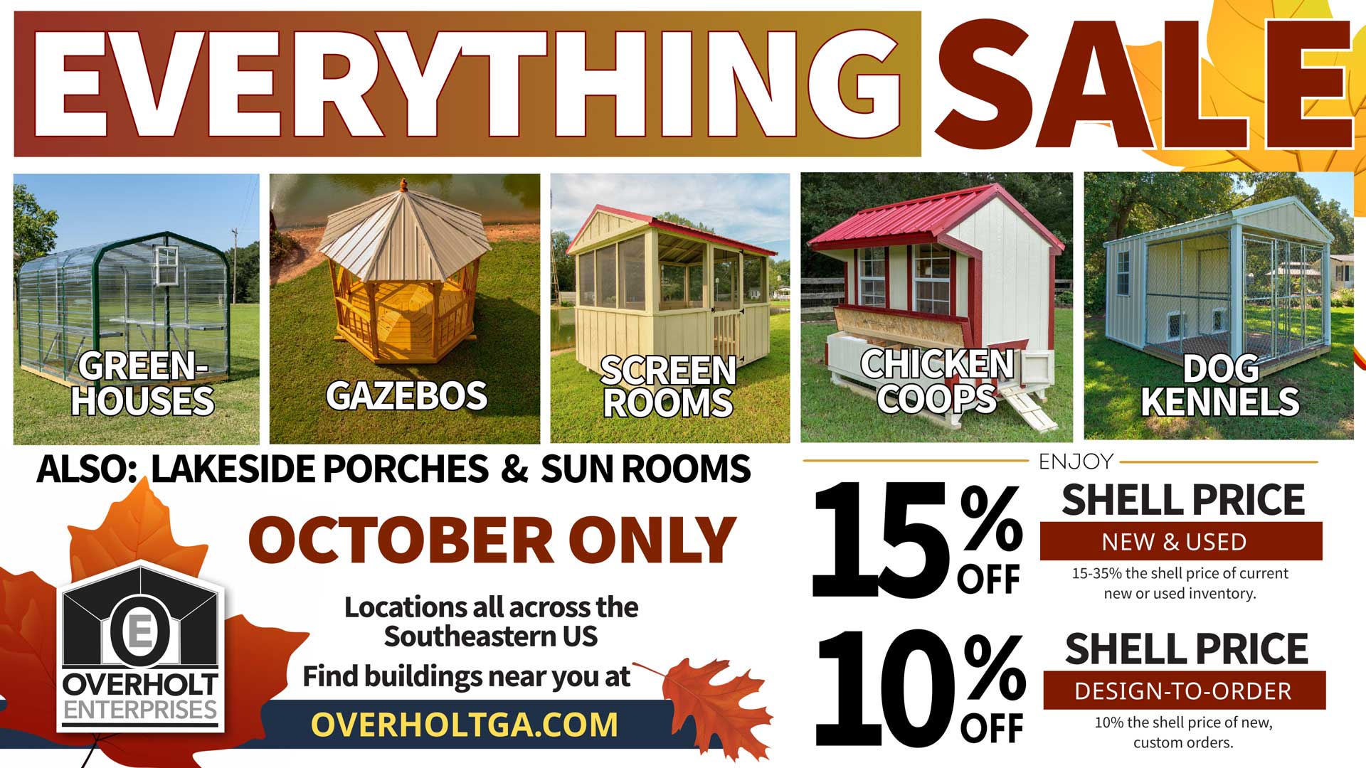 chicken coop dog kennel greenhouse gazebo sale 10 to 15% off october 2025
